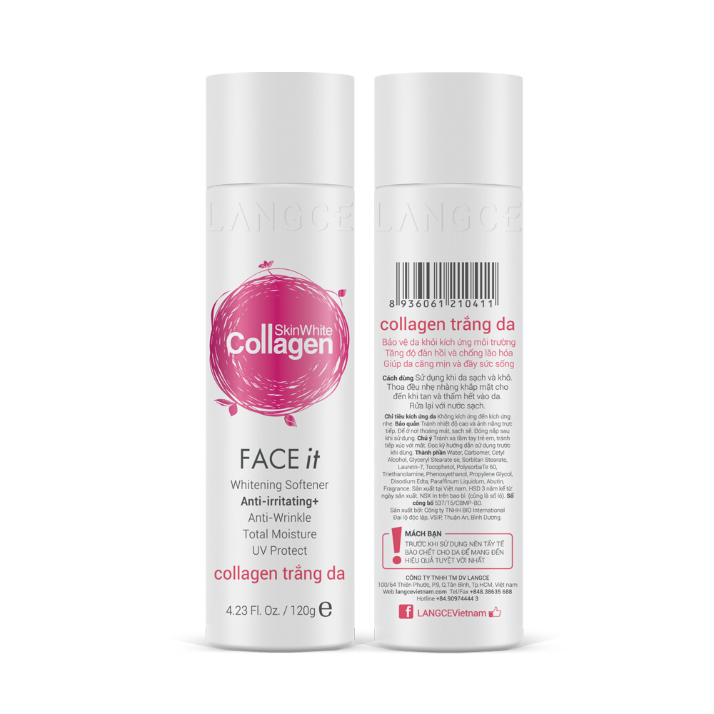 COLLAGEN DƯỠNG TRẮNG, GIỮ ẨM, CHỐNG LÃO HÓA DA MẶT - DÀNH CHO DA DẦU / HỖN HỢP / DA THƯỜNG