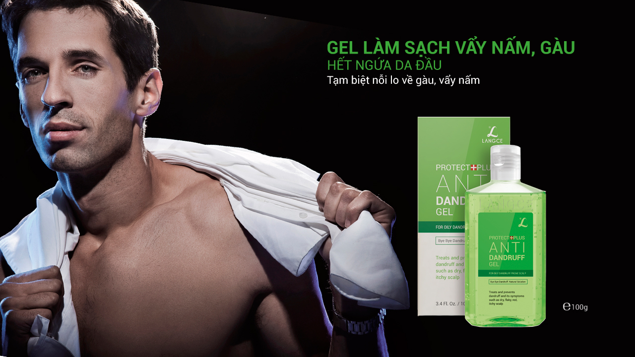 LANGCE - Gel gội sạch gàu, vẩy nấm hết ngứa da đầu