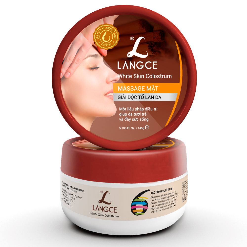 LANGCE Sữa non - Massage mặt. Giải độc tố làn da