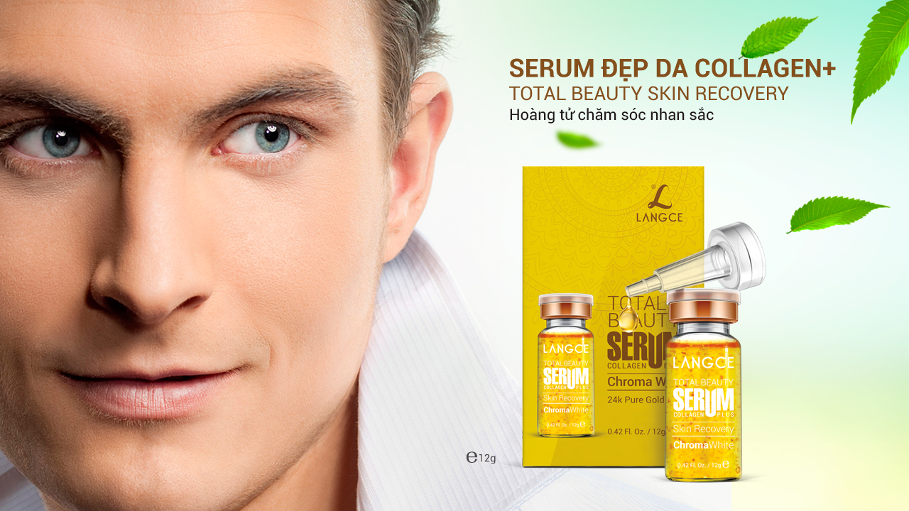 LANGCE SERUM (HUYẾT THANH) TRẮNG DA CHUYÊN SÂU VÀNG 24K COLLAGEN+ ĐẸP DA
