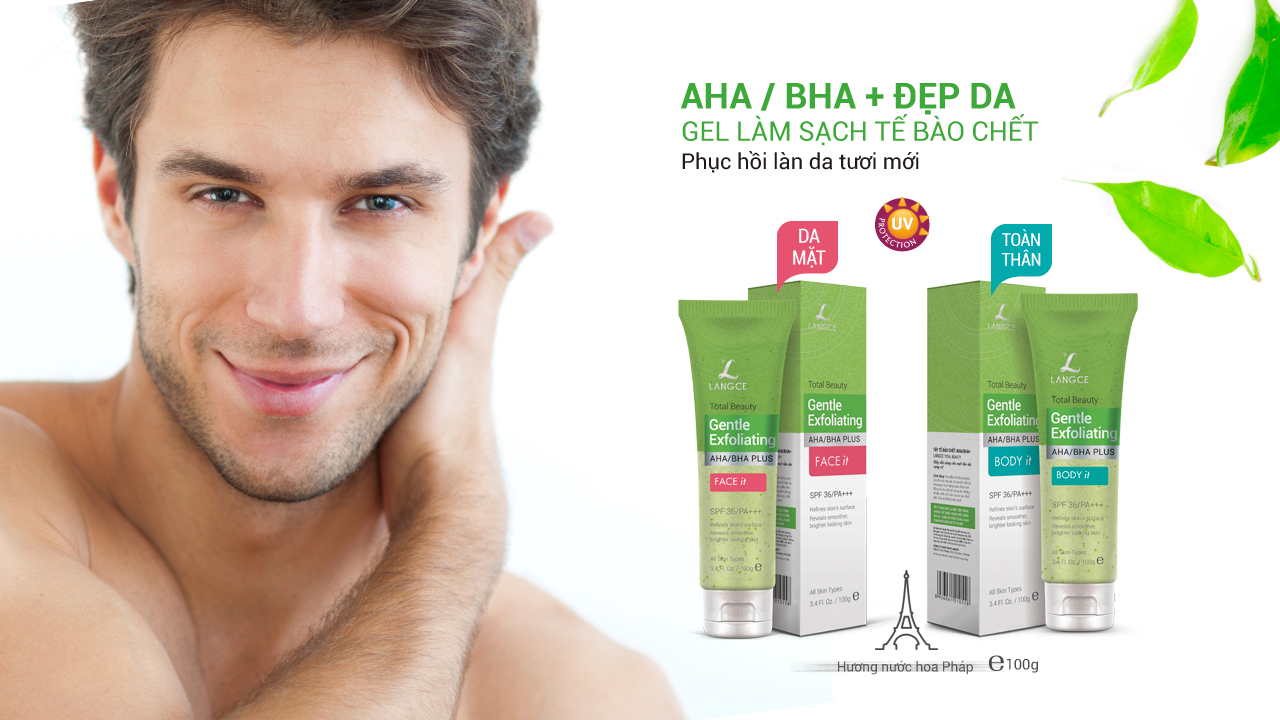 LANGCE TẨY TẾ BÀO CHẾT AHA/BHA+ ĐẸP DA