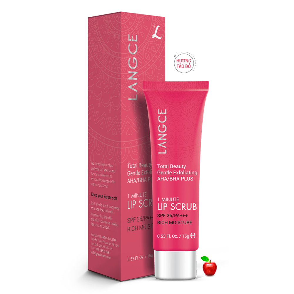 LANGCE TẨY TẾ BÀO CHẾT MÔI AHA/BHA+ HƯƠNG TRÁI CÂY