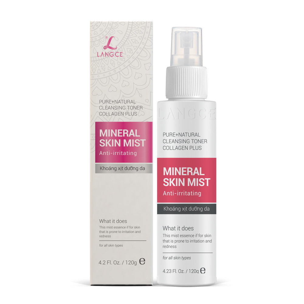 LANGCE KHOÁNG XỊT DƯỠNG TRẮNG DA COLLAGEN+ ĐẸP DA - DÀNH CHO DA DẦU / HỖN HỢP / DA THƯỜNG